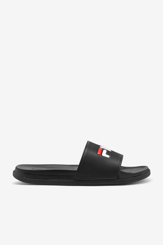 Fila Sandals Mens Black Drifter Luxe - Ireland 59470-WTKO